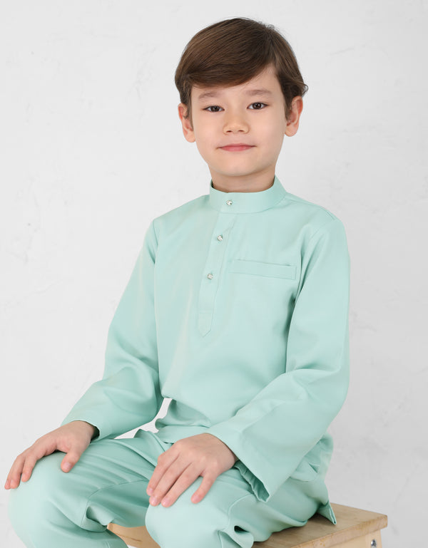 KIDS BAJU MELAYU AQSAD S/FIT (MINT GREEN)